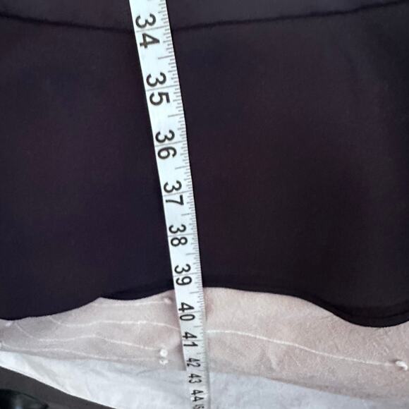 Ann Taylor LOFT Navy Flounce Hem Dress - Pearl Pockets - Picture 9 of 10